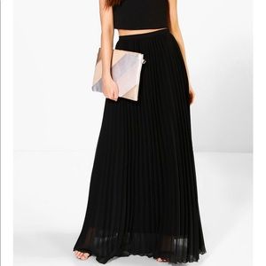 Chiffon Pleated Maxi Dress